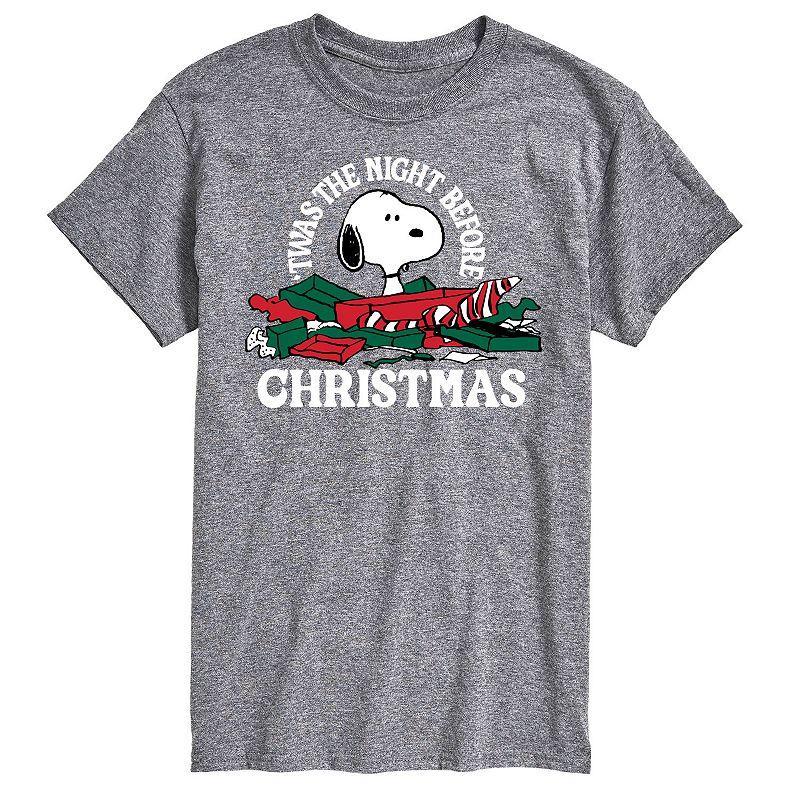 Big & Tall Peanuts Christmas Tee, Mens Product Image