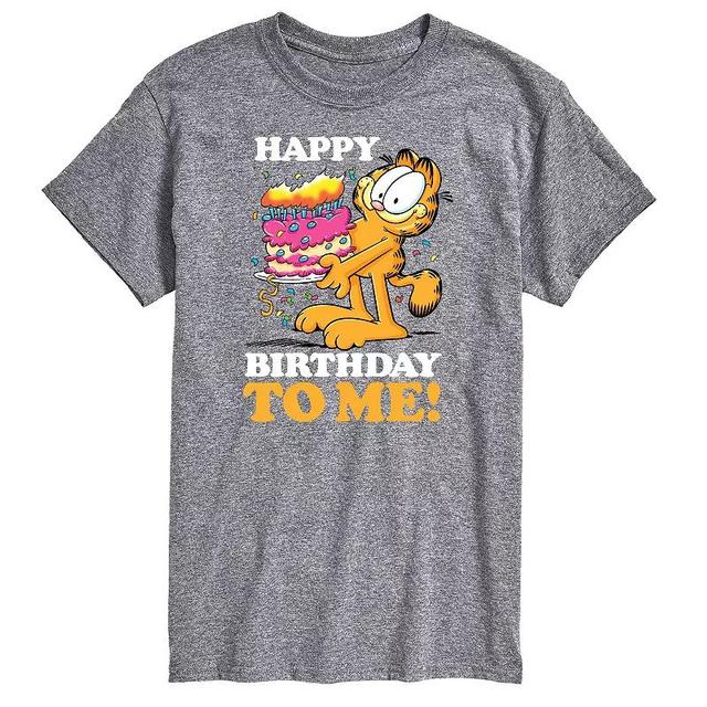 Big & Tall Garfield Happy Birthday Graphic Tee, Mens Product Image