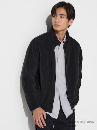 Mens Fleece Full-Zip Jacket Black Small UNIQLO US Product Image