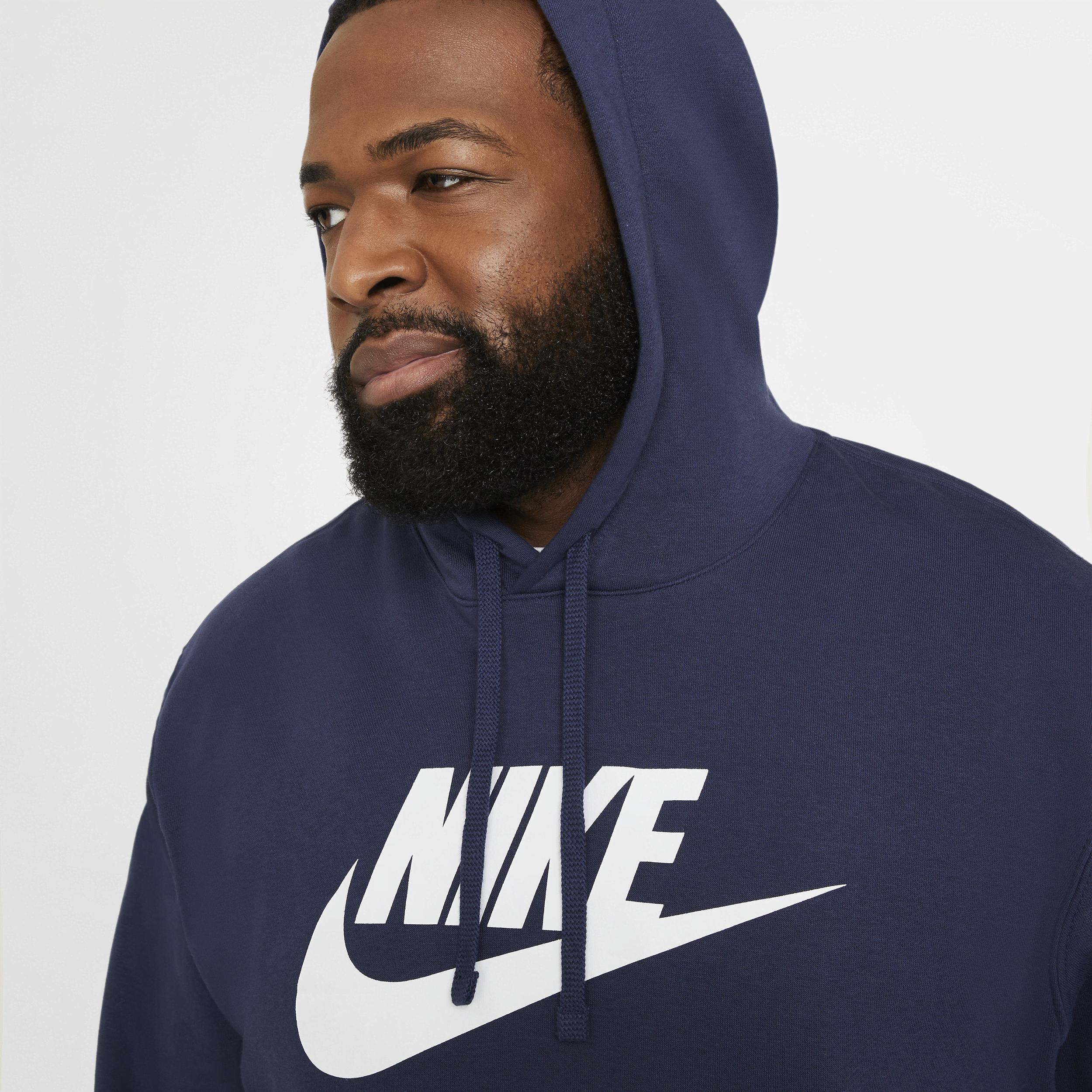 Nike Club logo hoodie in navy Product Image