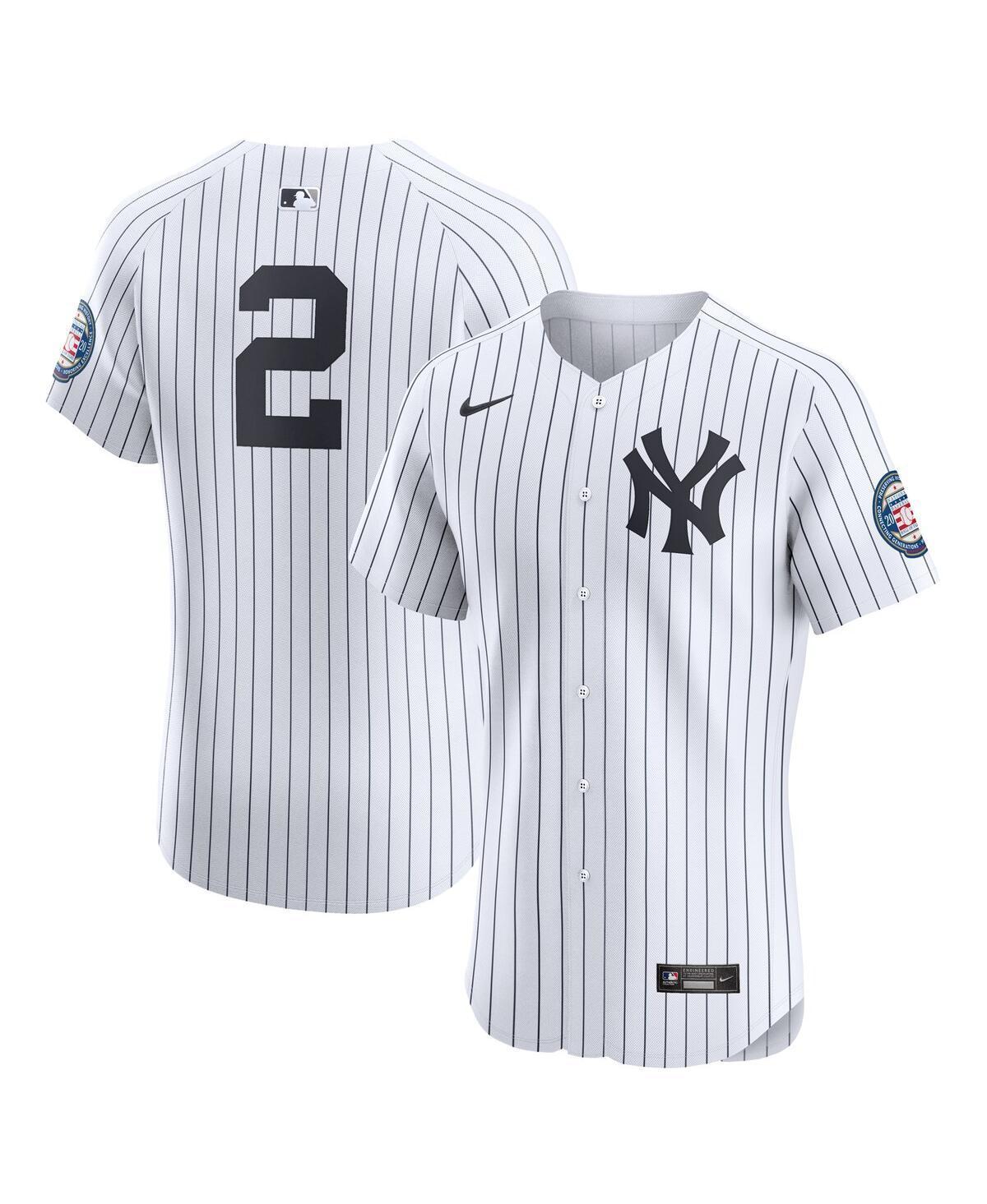 Nike Mens Derek Jeter White New York Yankees Home Elite Jersey - White Product Image