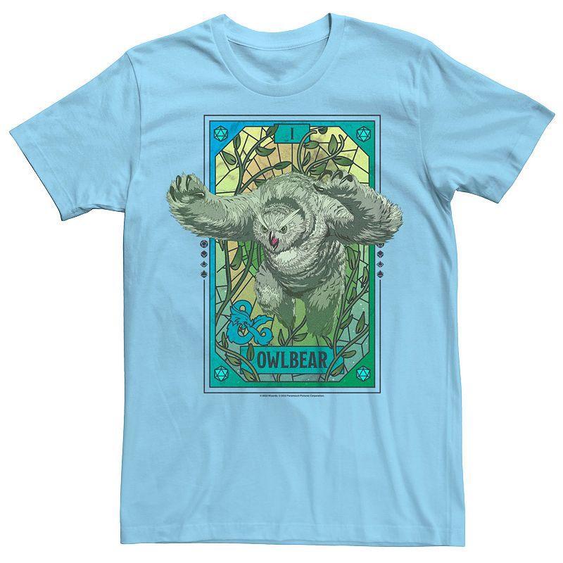 Mens Dungeons & Dragons Owlbear Mosaic Tarot Card Tee Product Image