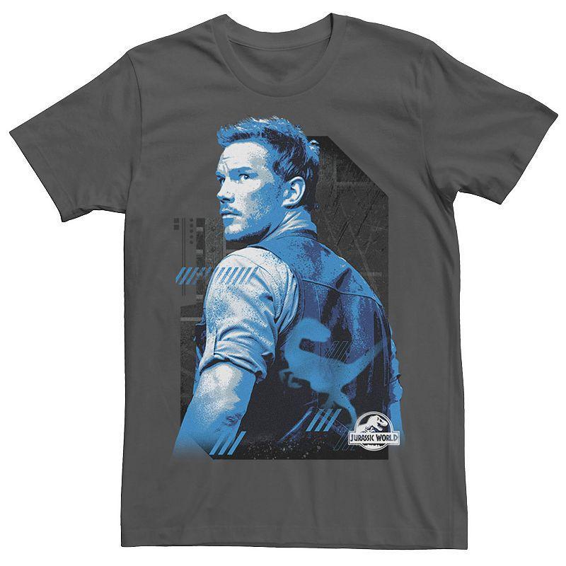 Mens Jurassic World Owen Blue Tone Portrait Tee Product Image