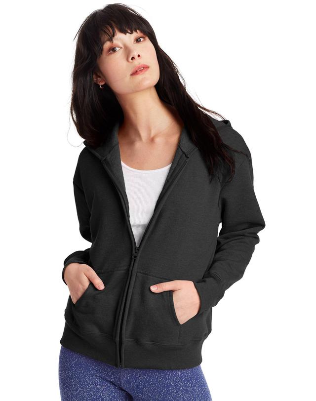 Hanes EcoSmart Womens Fleece Zip Hoodie Slate Heather 2XL Product Image