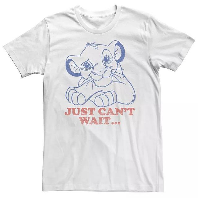 Big & Tall Disney Lion King Simba Cant Wait Line Art Tee, Mens Product Image