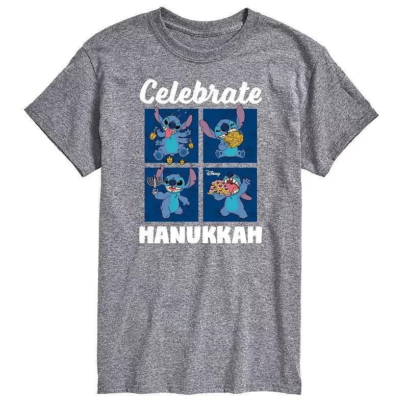 Disneys Lilo & Stitch Mens Celebrate Hanukkah Graphic Tee Product Image