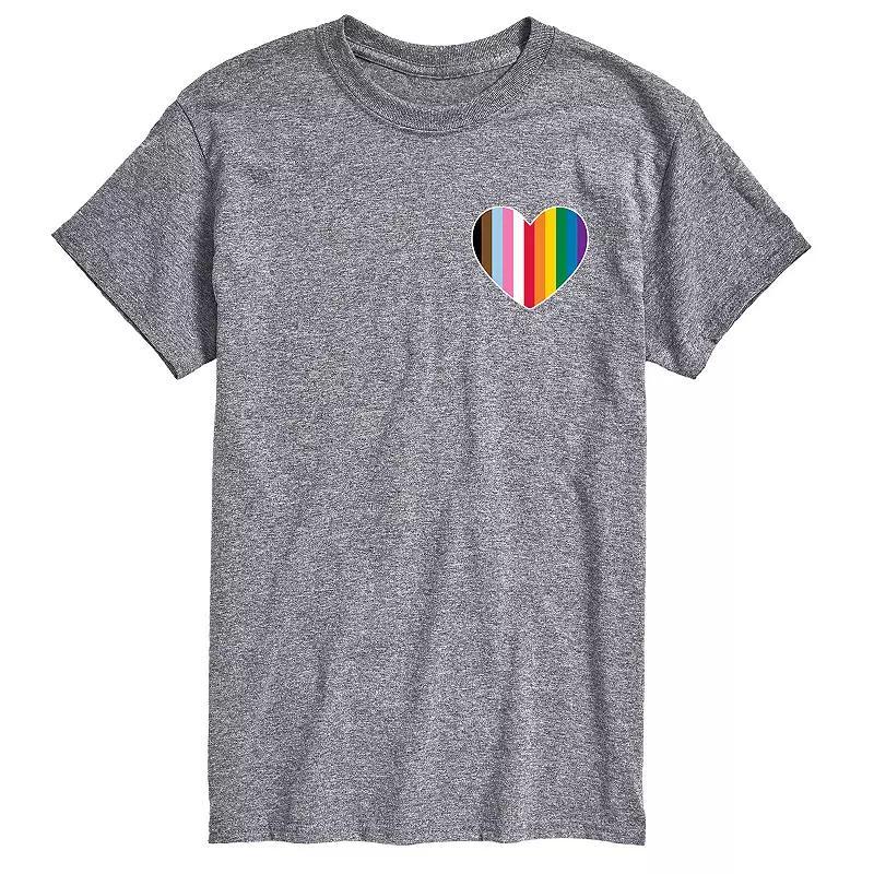 Big & Tall LGBTQ Flag Heart Graphic Tee, Mens Product Image