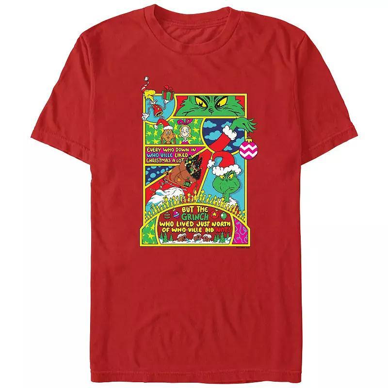 Big & Tall Dr. Seuss Grinch Comic Scenes Graphic Tee, Mens Product Image