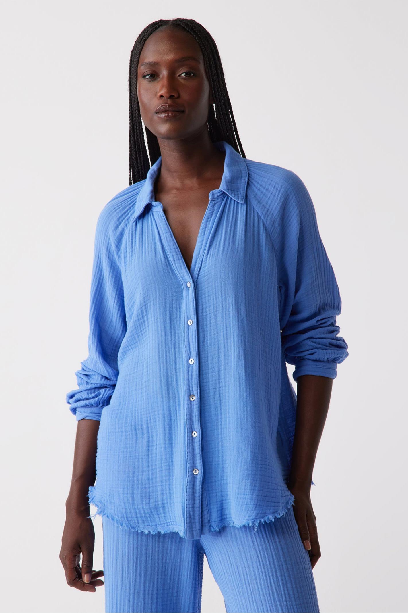 Toni Gauze Button Down Shirt Product Image