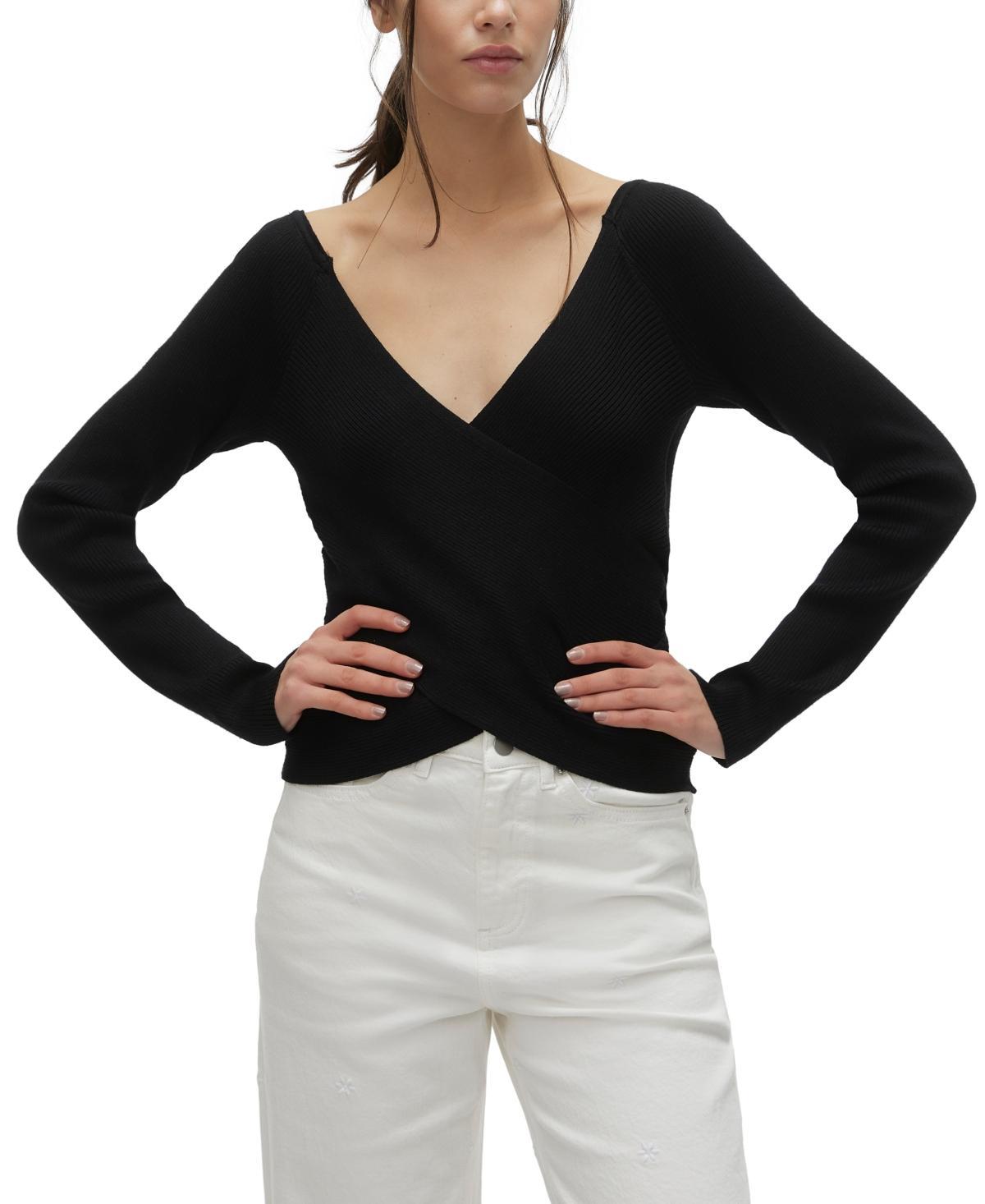 Vero Moda Womens Willow Long-Sleeve V-Neck Knit Top Product Image