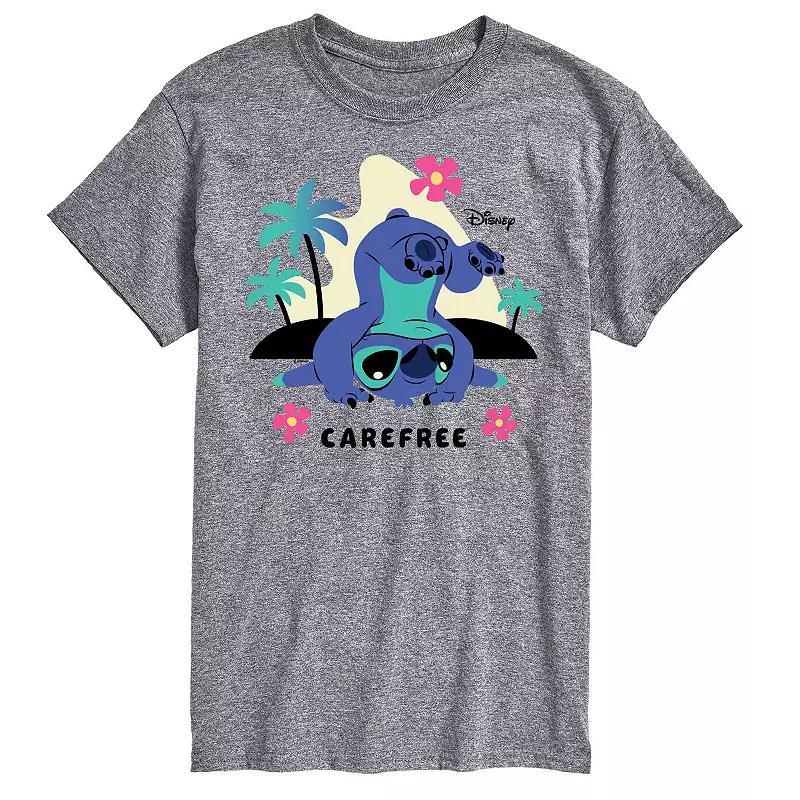 Disneys Lilo & Stitch Big & Tall Stitch Carefree Graphic Tee, Mens Product Image