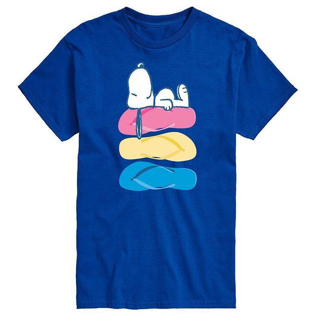 Big & Tall Peanuts Snoopy Laying On Flip Flops Graphic Tee, Mens Product Image