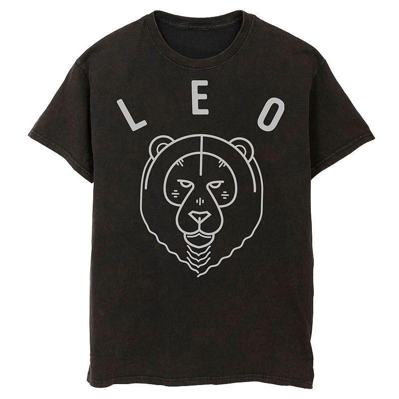 Mens Leo Yellow Ink Sketch Tee Black Product Image