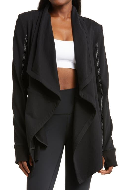 Blanc Noir Yolo Drape Front Jacket Product Image