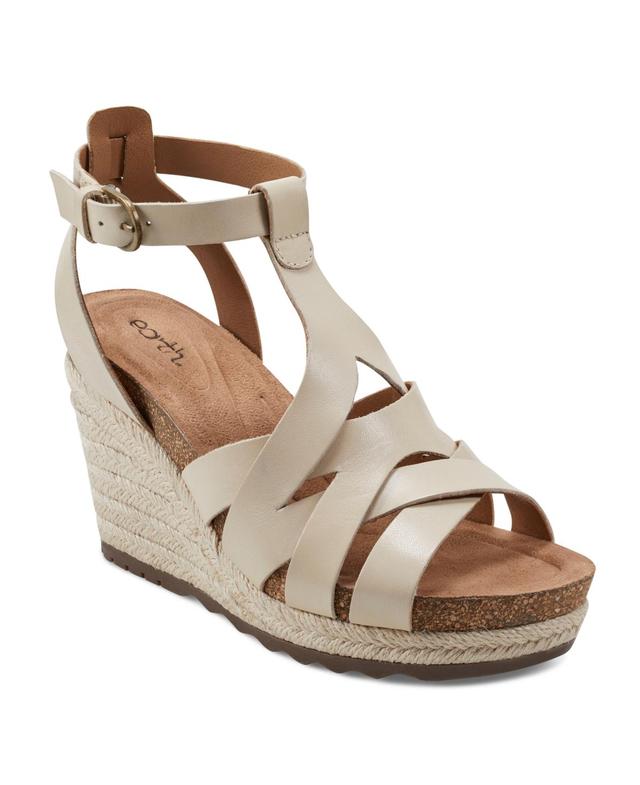 Earth Womens Malera Open Toe Ankle Strap Wedge Sandals Product Image