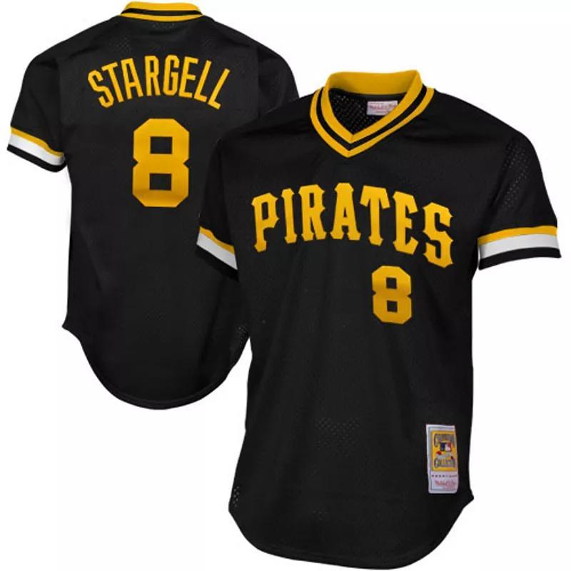 Mens Mitchell & Ness Willie Stargell Pittsburgh Pirates 1982 Authentic Cooperstown Collection Mesh Batting Practice Jersey Product Image