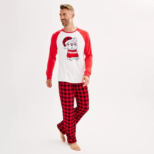 Mens Jammies For Your Families Frenchie Top & Bottoms Pajama Set by Cuddl Duds Product Image