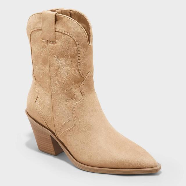 Women's Jacey Western Ankle Boots - Universal Thread™ Tan 9.5 Product Image