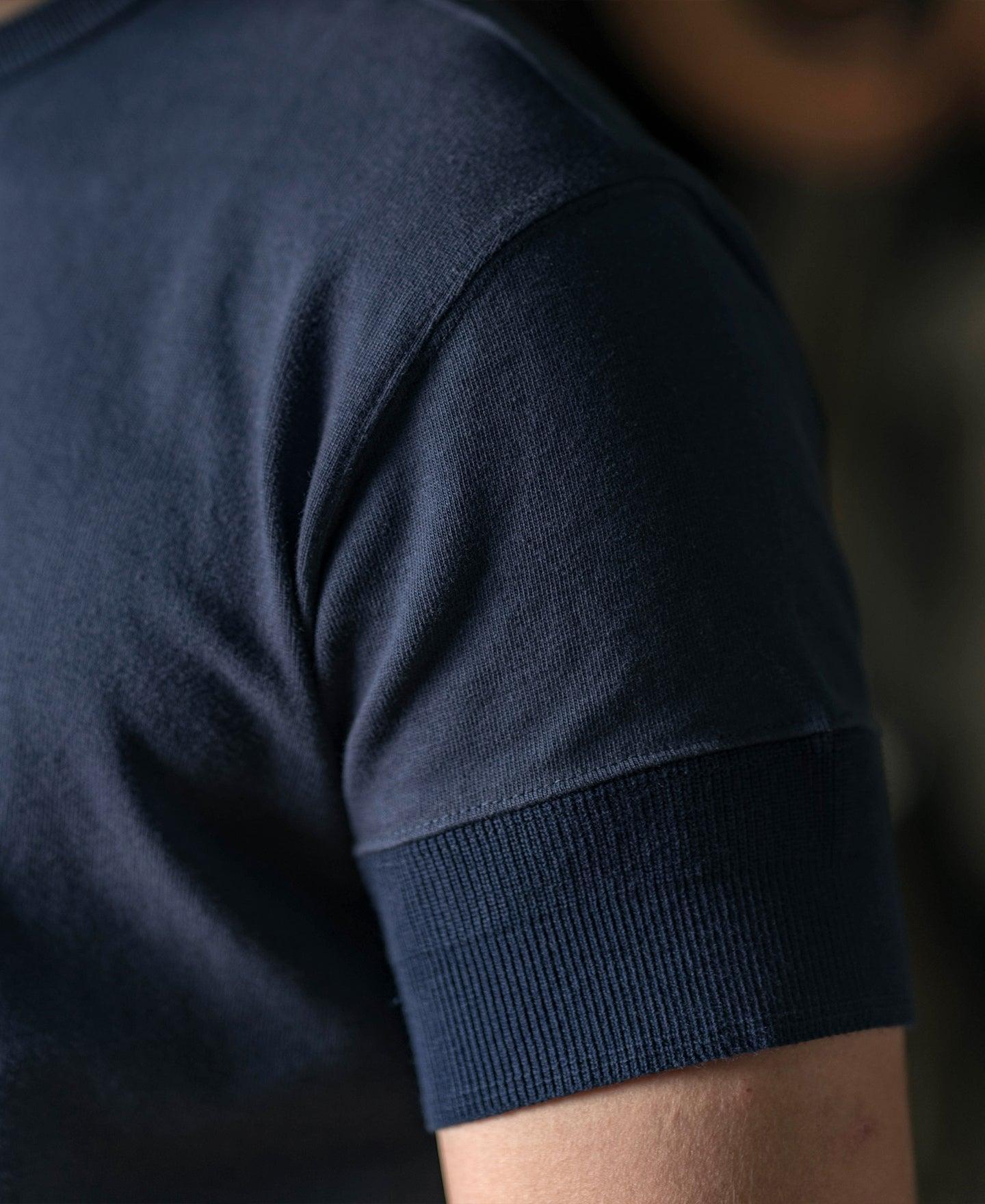 Vintage Short Sleeve Henley T-Shirt - Navy Product Image