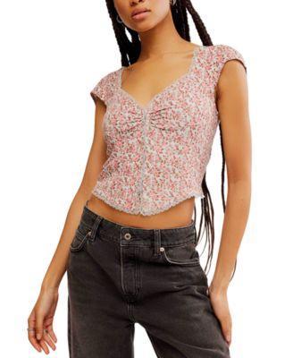 Women's Faye Floral-Print Ruched Top Product Image