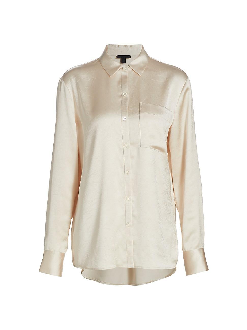 Womens Cracked Satin Shirt Product Image