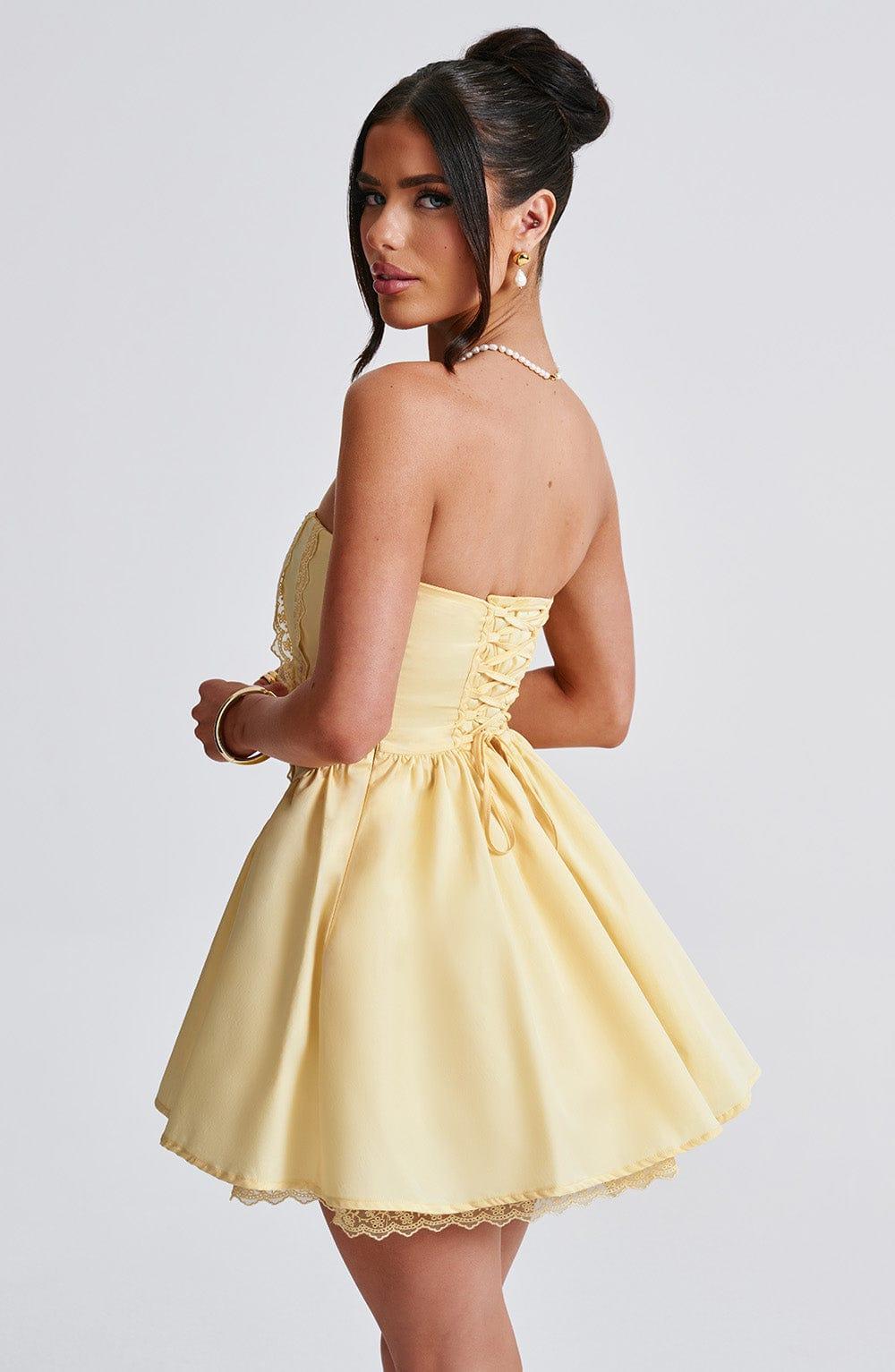 Evie Mini Dress - Lemon Product Image