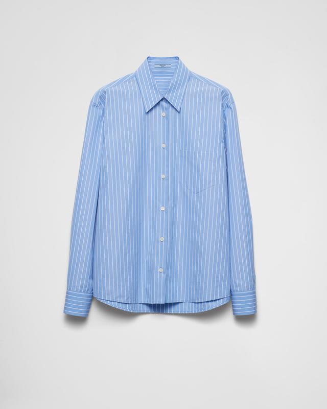 Striped poplin shirt Product Image