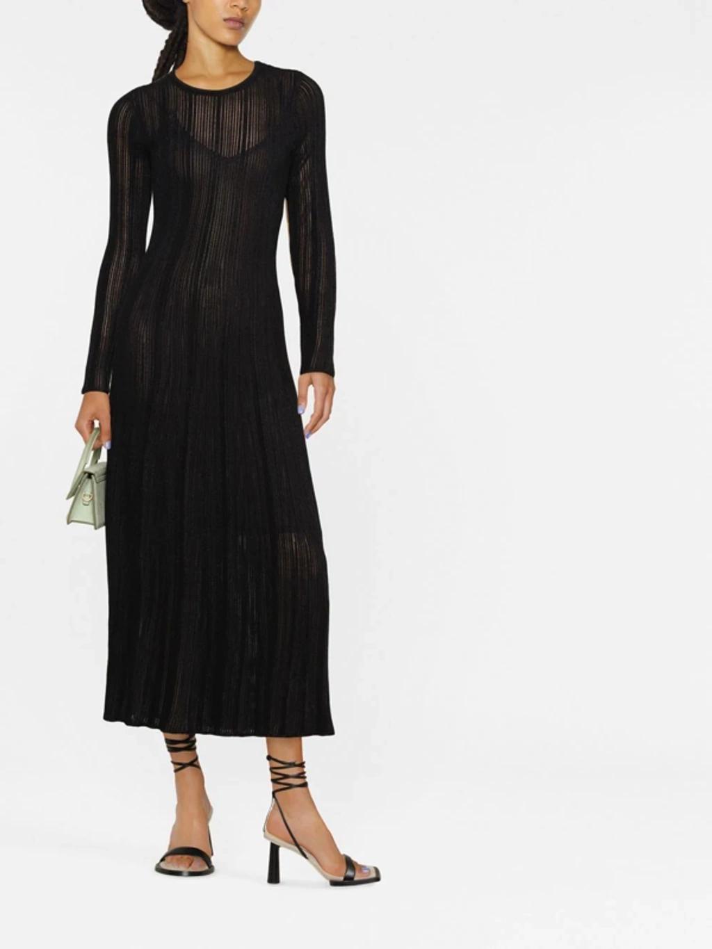 Aliza Knitted Midi Dress In Black Product Image