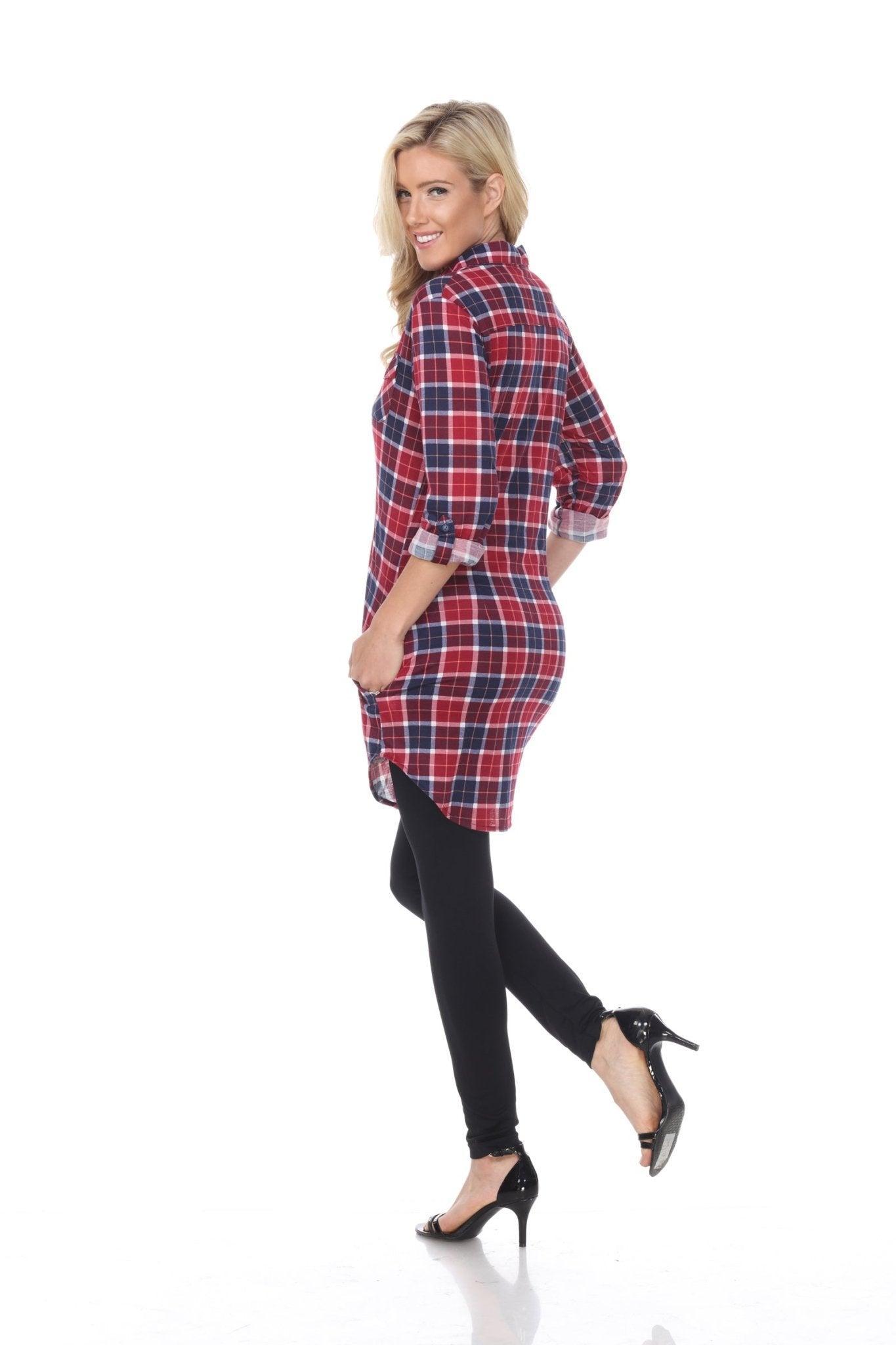 Women's Piper Stretchy Plaid Tunic Product Image