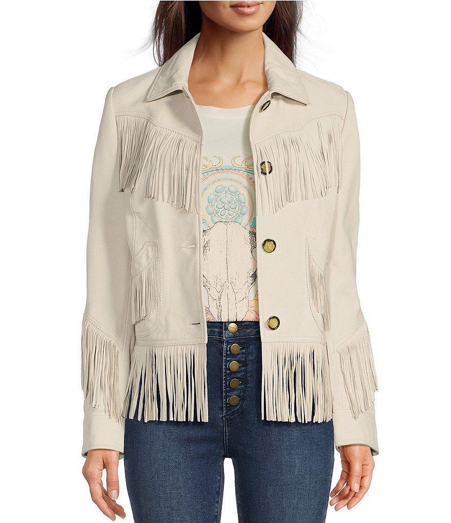 Scully Genuine Leather Fringe Button Front Jacket product image