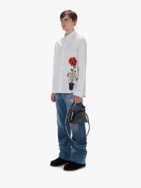 SHIRT WITH FLOWER POT EMBROIDERY in white | JW Anderson US  Product Image