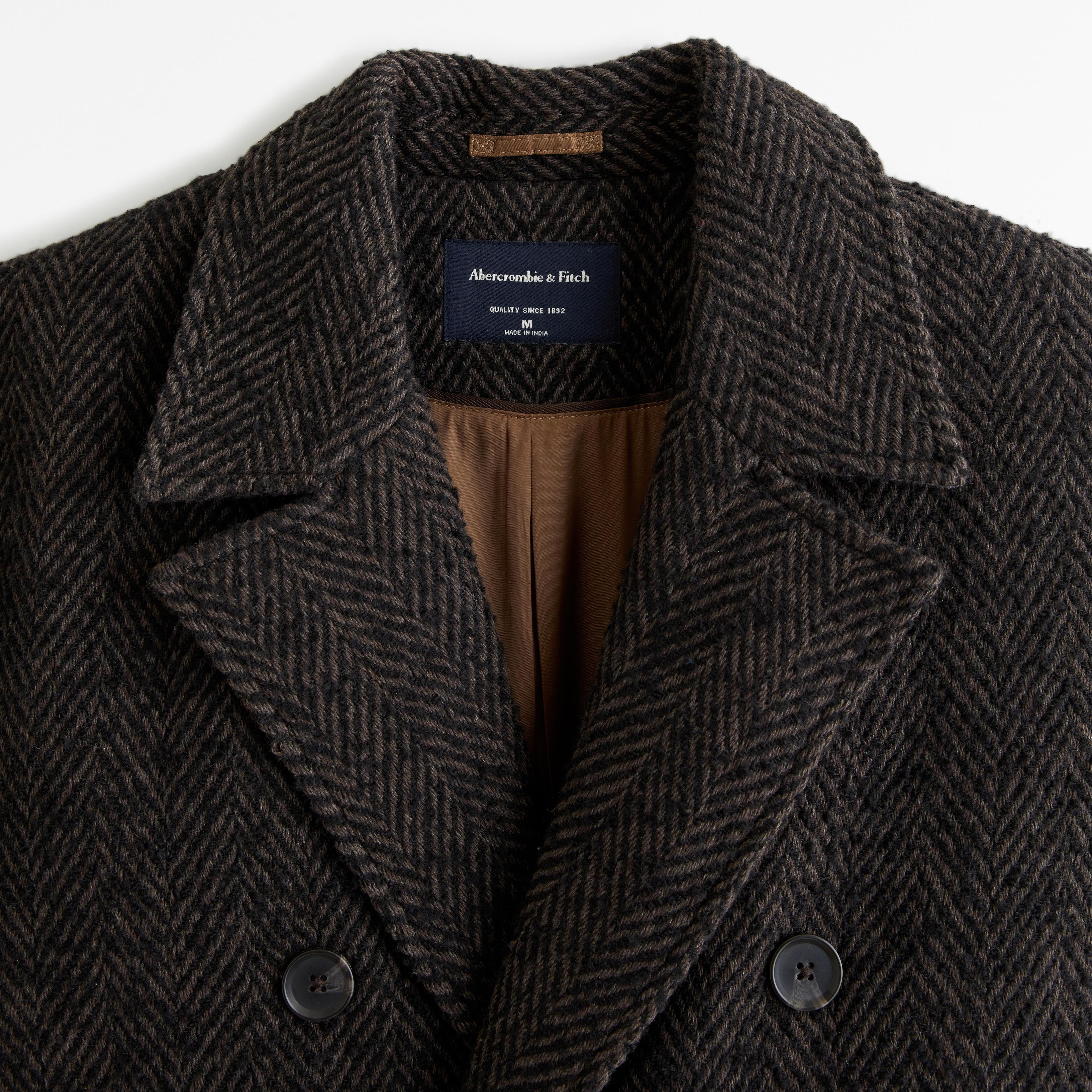 Double-Breasted Wool-Blend Coat Product Image