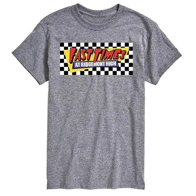 Big & Tall Fast Times At Ridgemont High Checkered Logo Graphic Tee, Mens Green Product Image