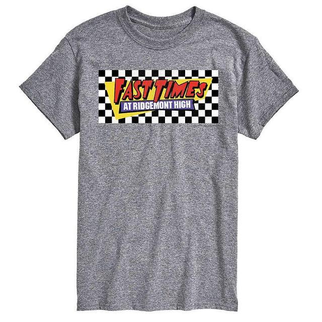 Big & Tall Fast Times At Ridgemont High Checkered Logo Graphic Tee, Mens Product Image