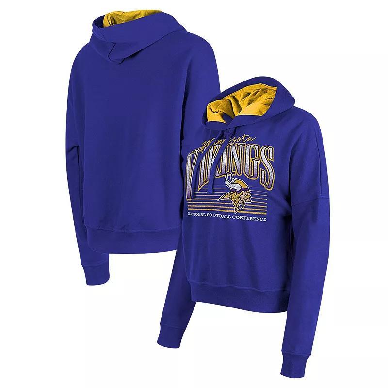 Womens New Era Minnesota Vikings Boxy Pullover Hoodie Product Image