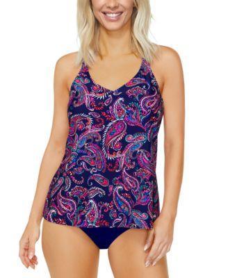 Island Escape Womens Paisley-Print Racerback Tankini Top, Created for Macys Product Image