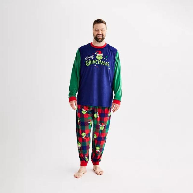 Big & Tall Jammies For Your Families Dr. Seuss How The Grinch Stole Christmas Pajama Top & Pajama Bottoms Set, Mens Product Image