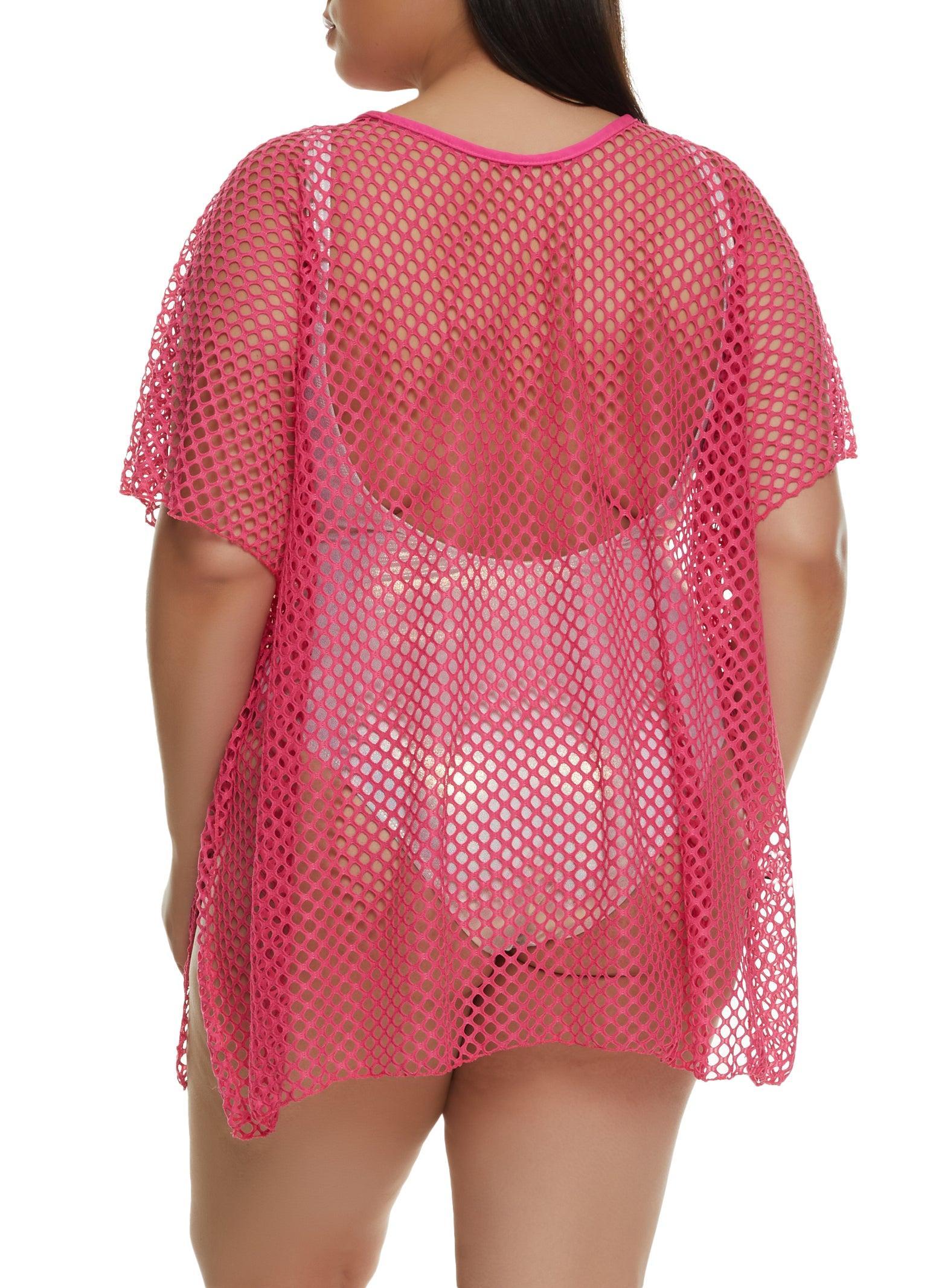 Womens Fishnet Swim Cover Up Product Image