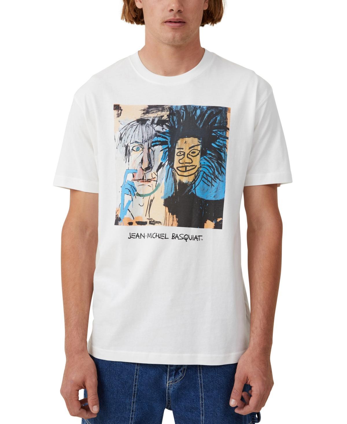 Cotton On Mens Basquiat Loose Fit T-Shirt - Cream Shell Product Image