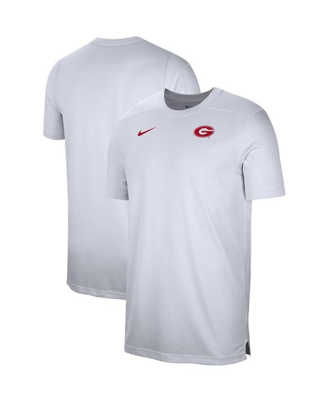 Mens Nike White Georgia Bulldogs Sideline Coaches Performance Top Product Image