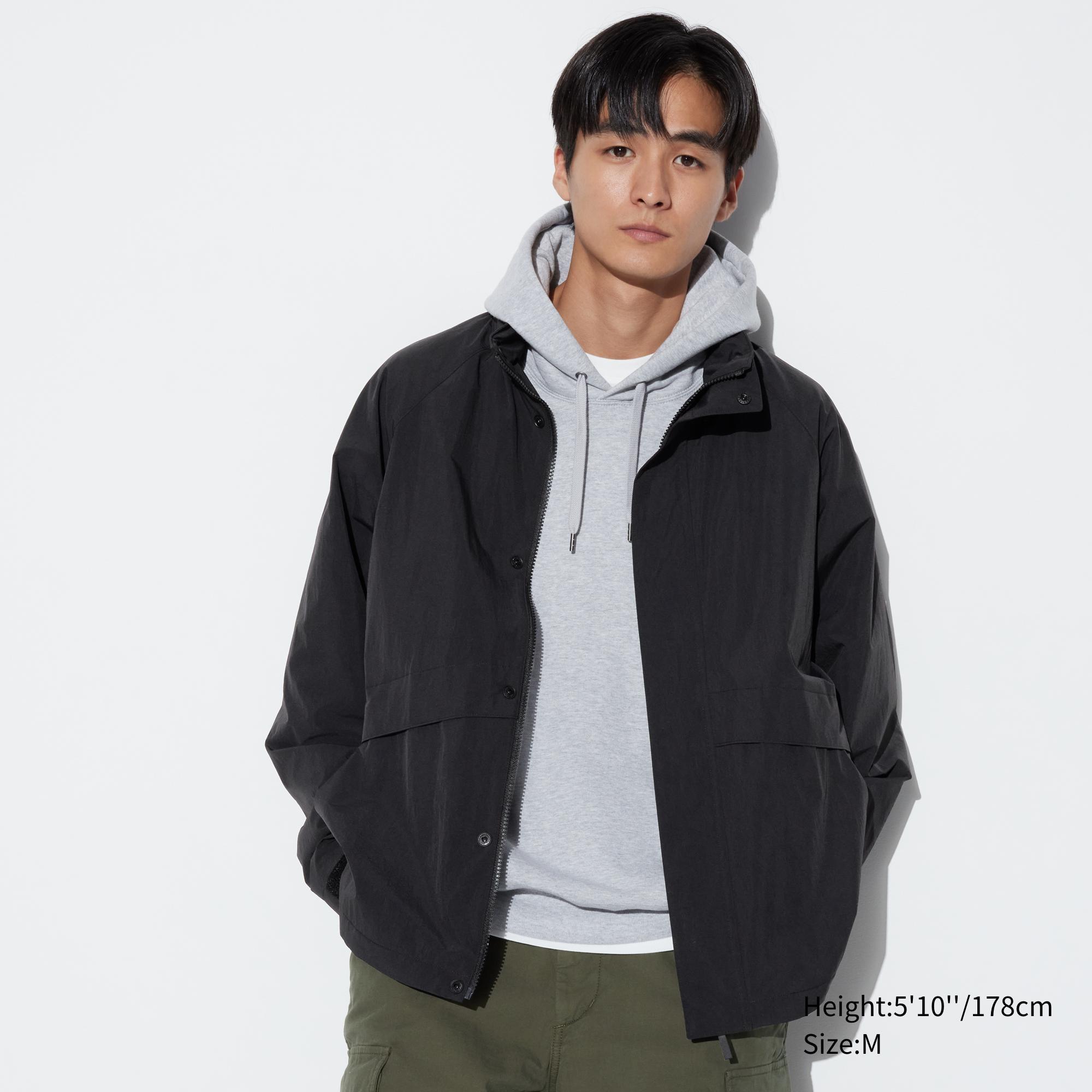 Windproof Stand Blouson with Water-Repellent Black XL UNIQLO US Product Image