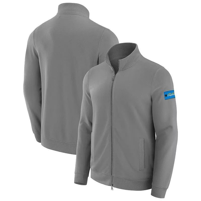 Mens J. Palmer Graphite Los Angeles Chargers QB1 Full-Zip Sweatshirt Product Image