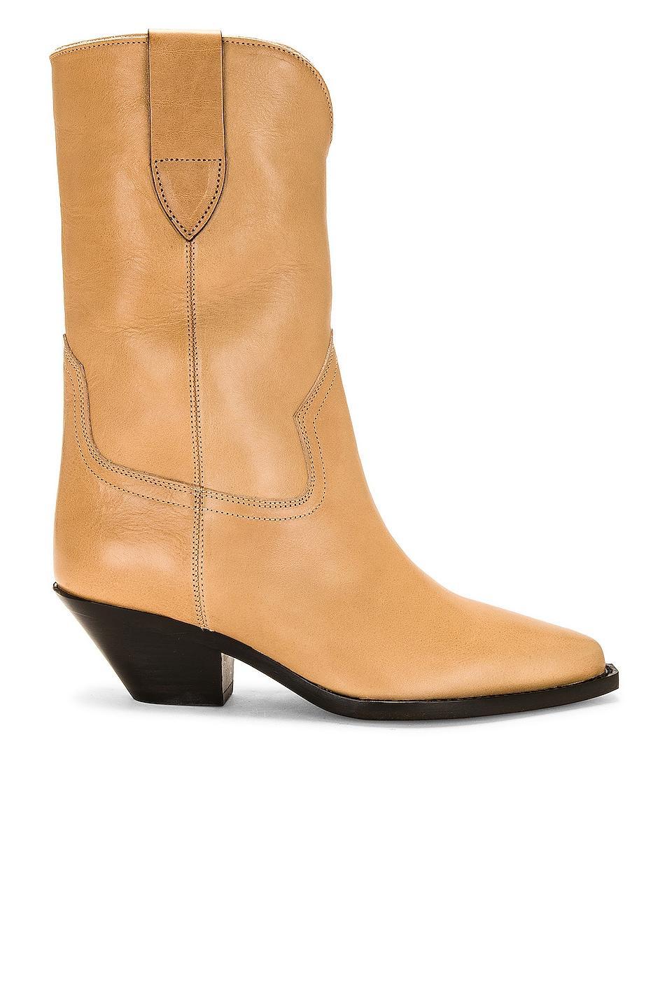 Isabel Marant Dahope Leather Twist Boot in Natural - Tan. Size 36 (also in ). Product Image