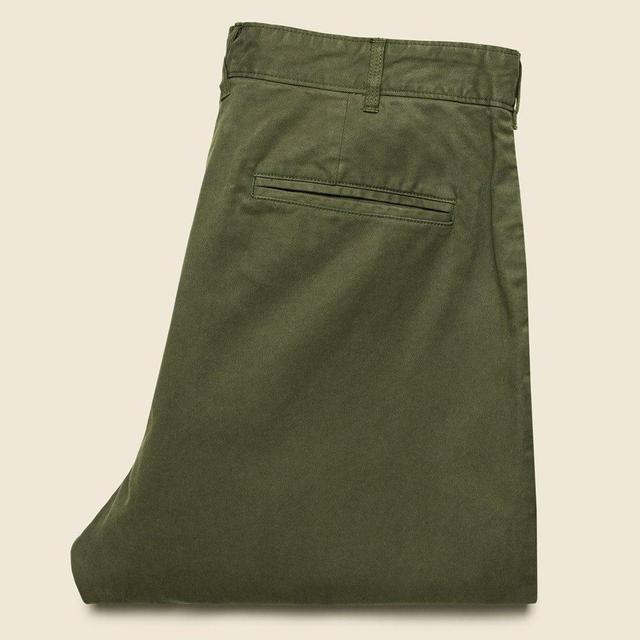 Standard Pleated Chino - Olive Product Image