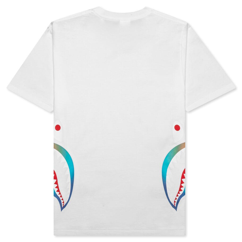 Gradation Side Shark Tee - White Male Product Image