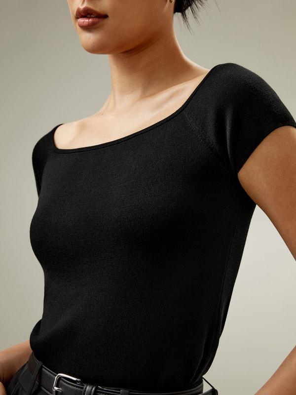 Off-Shoulder Sweater Top Product Image