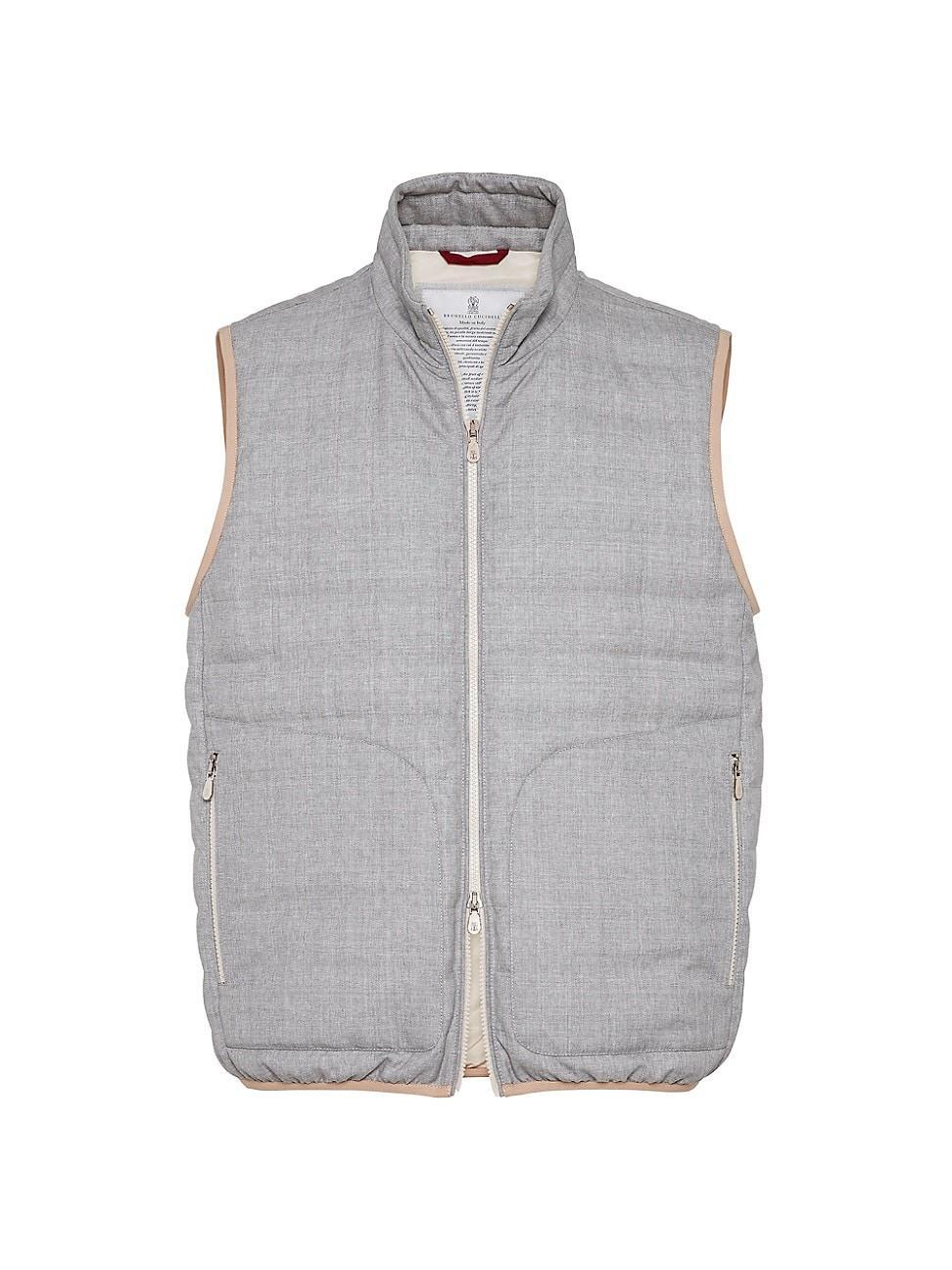 Mens Quilted Down Full-Zip Vest Product Image