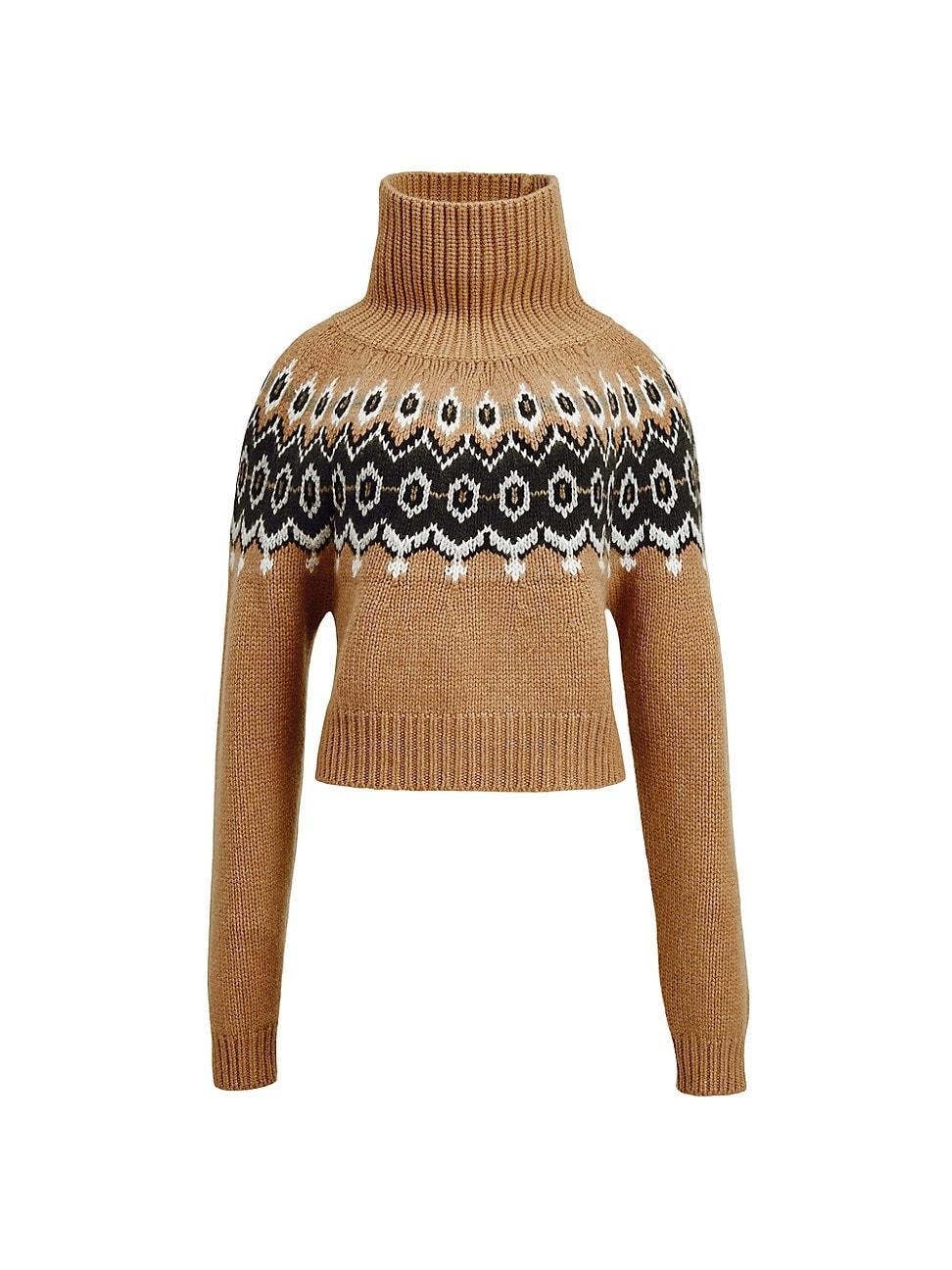 Khaite Amaris Fair Isle Cashmere Blend Turtleneck Sweater Product Image