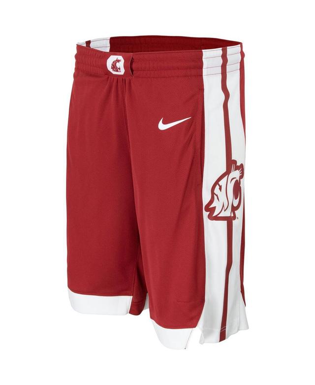 Mens Nike Crimson Washington State Cougars Team Logo Replica Basketball Shorts Product Image