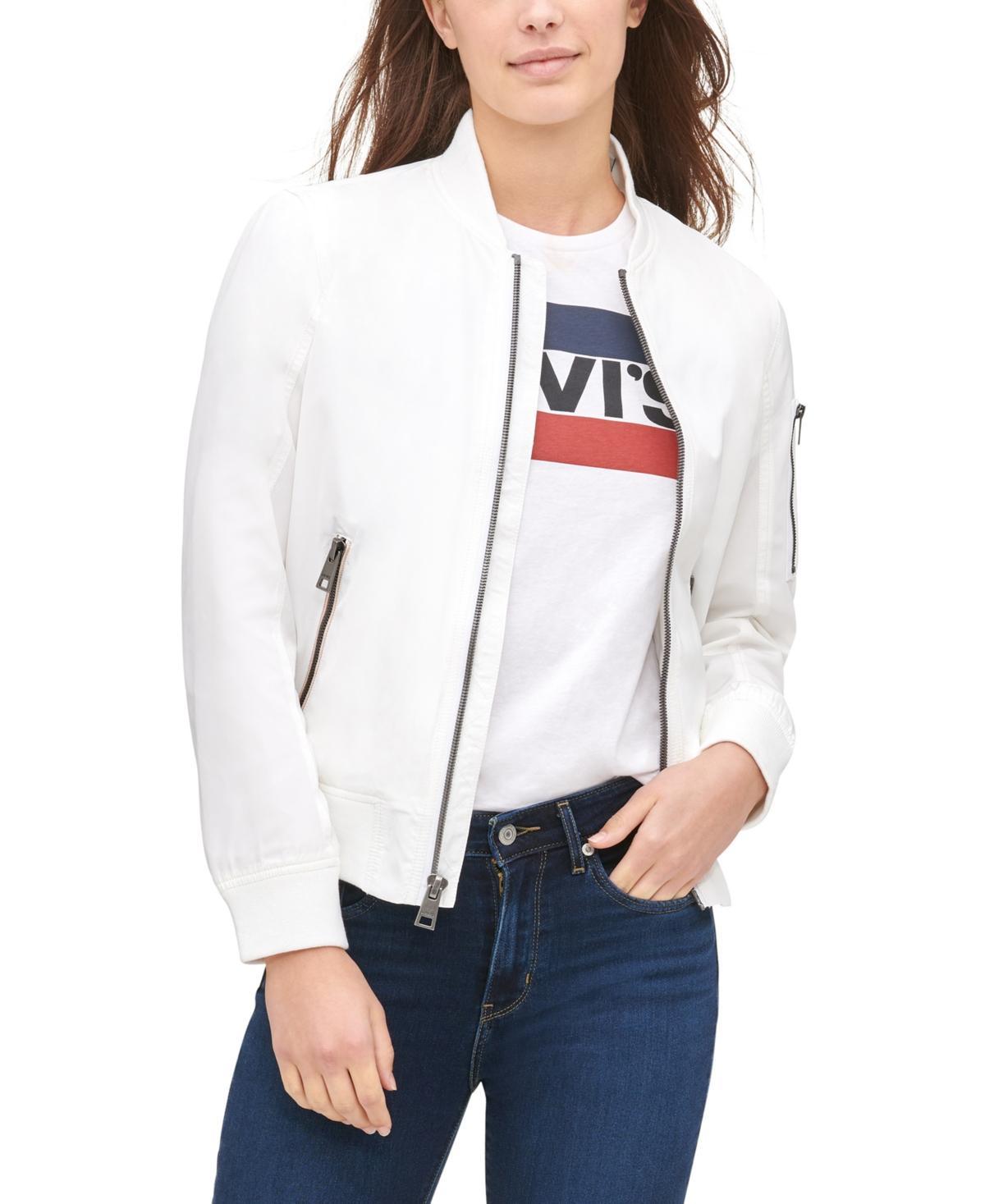 Levis Womens Lightweight Zip-Detail Bomber Jacket Product Image